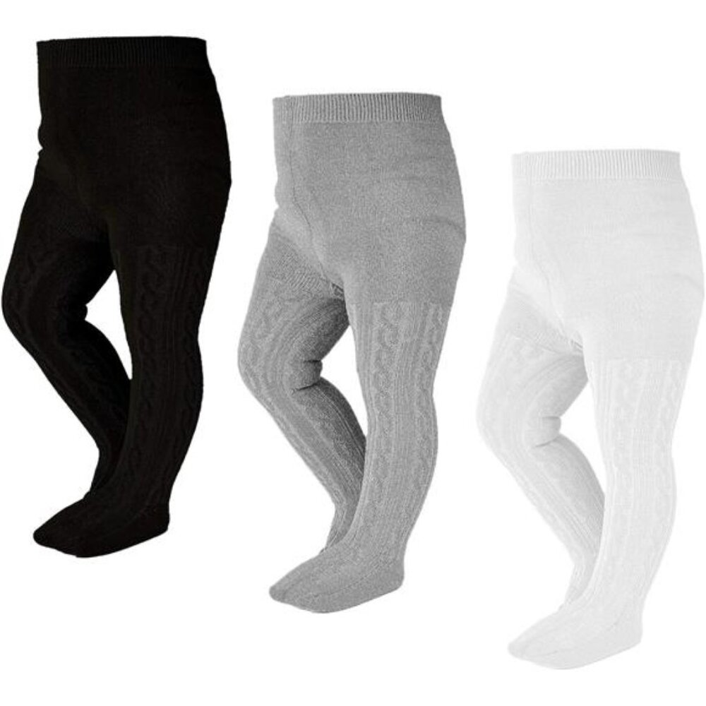 Baby‎ Girl Tights Thick Cable Knit Leggings Stockings Cotton Pantyhose Socks